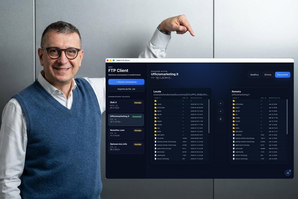 Stefano Bertani con SBDI FTP Client